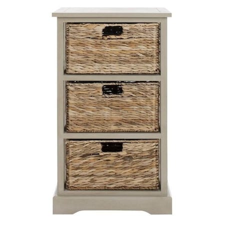 Safavieh Halle Storage Side Table- Vintage Grey - 29.5 x 13.4 x 17.3 in. AMH5738D